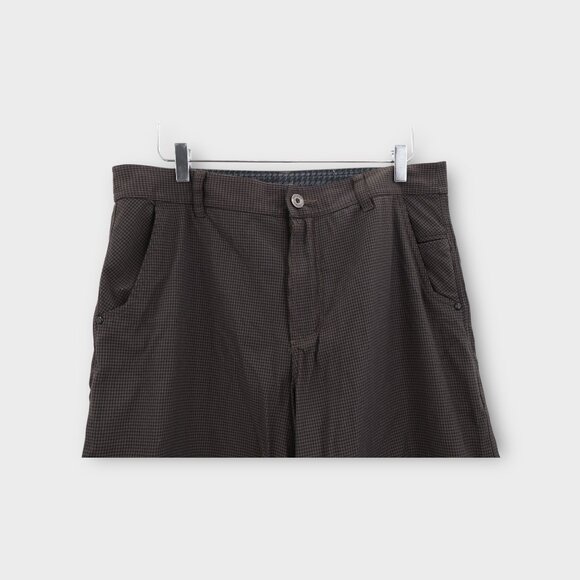 Lululemon Mens Shorts Size 36 Checkered Chino Metal Button Stretch Style - Picture 3 of 7